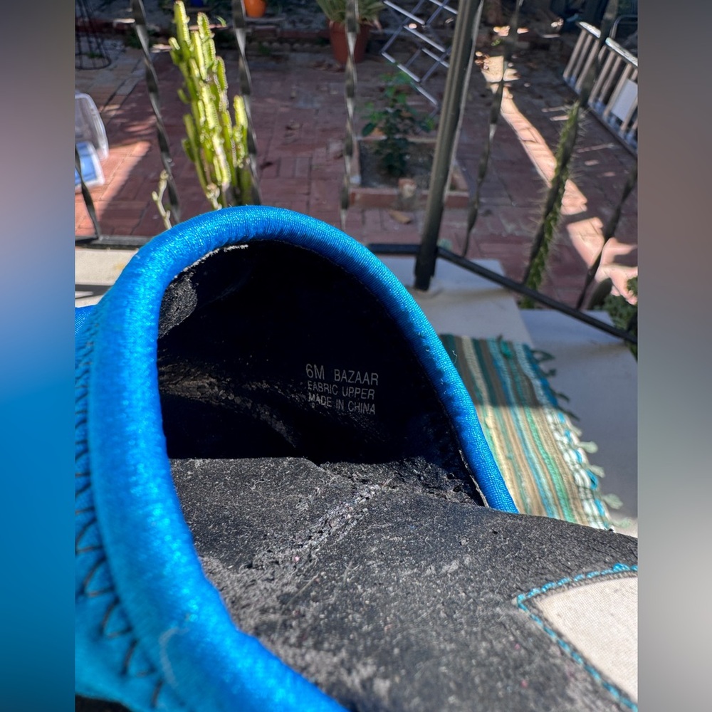 Y2K Vintage X&O by XOXO Platform Slides Electric Blue Sz 6 - Picture 8 of 8